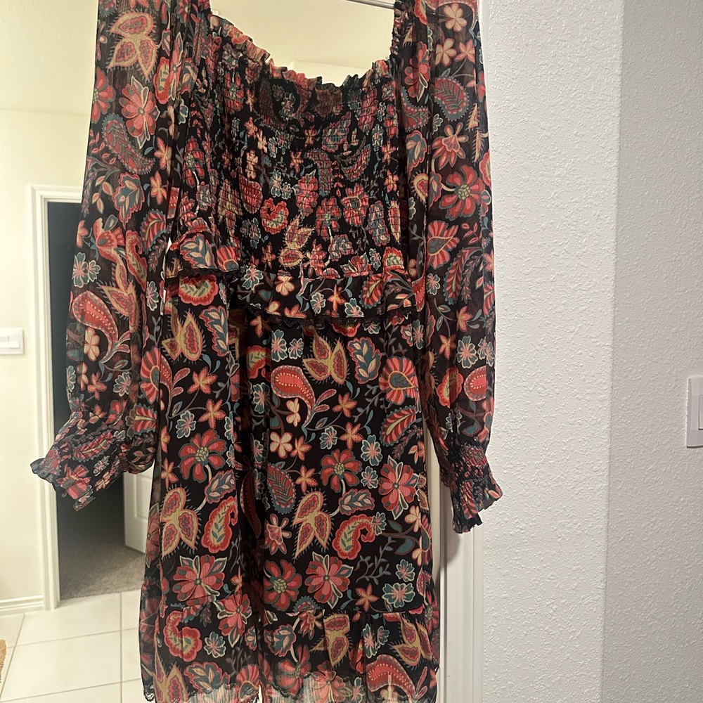 Lost + Wander Multicolor Floral Smocked Dress